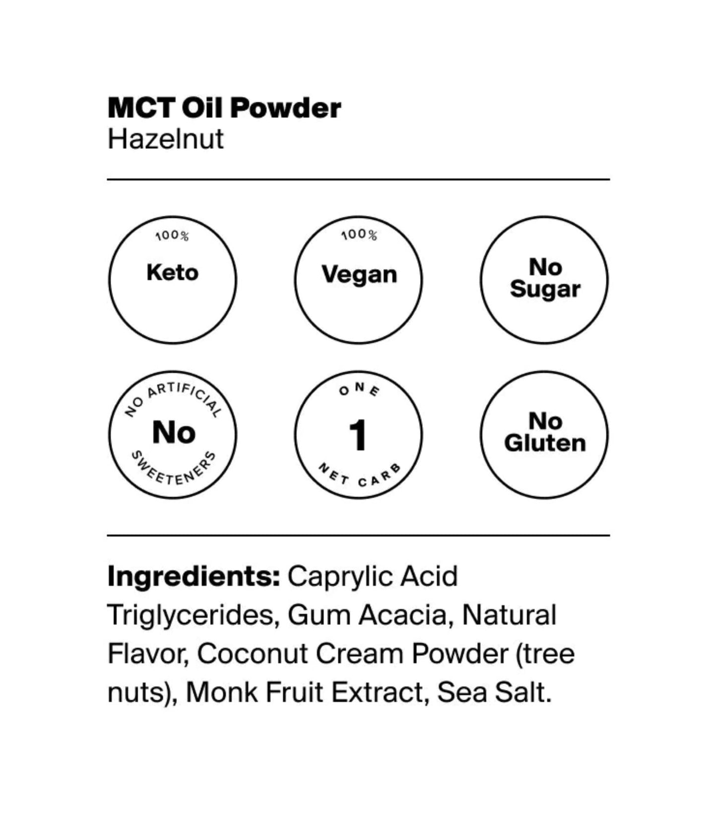 MCT Oil Powder (Hazelnut) - MetaFlex